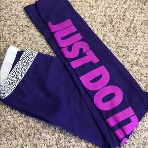 Purple Nike leggings